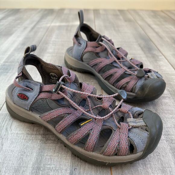 KEEN Shoes - KEEN Whisper Sandals Womens 9.5 Pink Strappy Hiking Camping Outdoor Waterproof